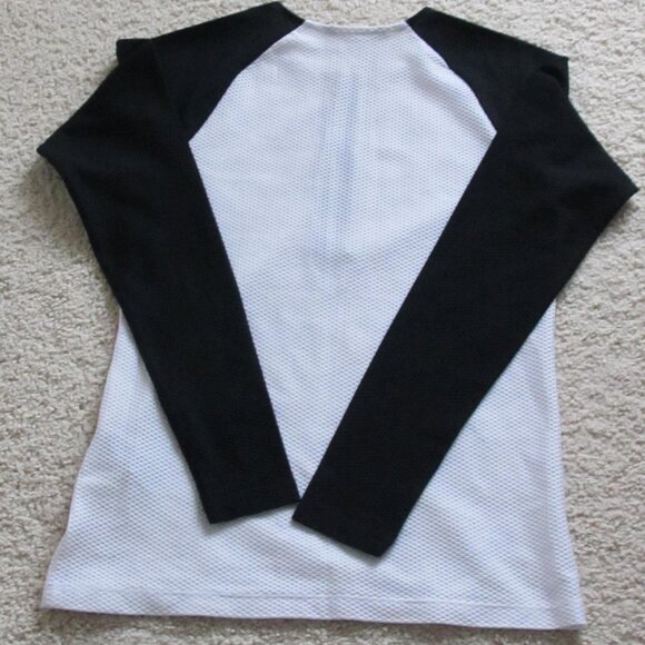 NWOT Women's Ralph Lauren Long-Sleeve Black & White Top & Barely Worn Top - Picture 3 of 13